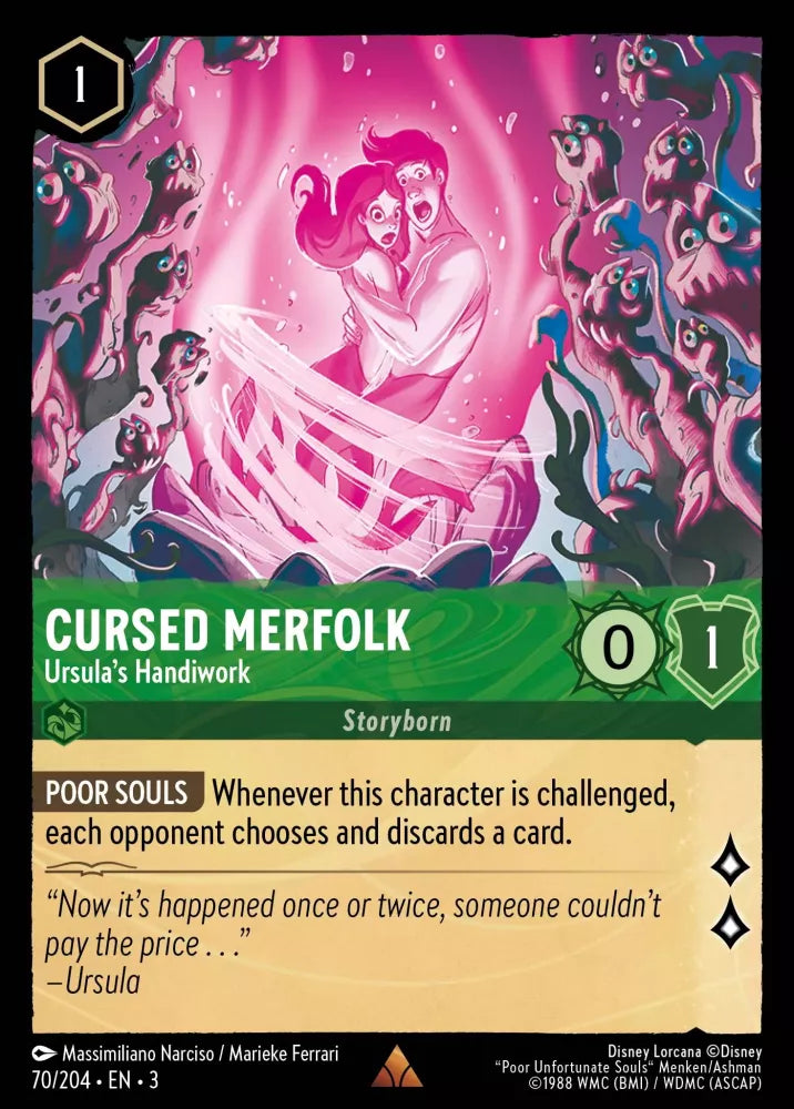 Lorcana Into the Inklands 070/204 Cursed Merfolk Ursula's Handiwork