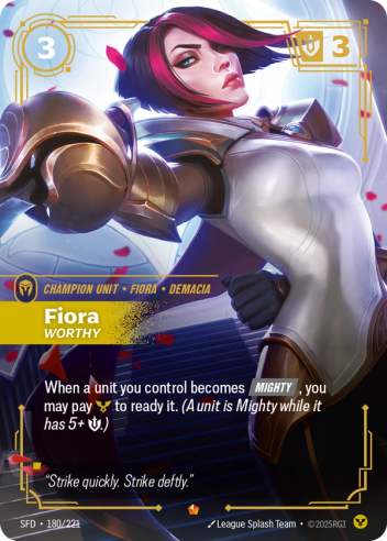 Riftbound Spiritforged 180/221 Fiora Worthy