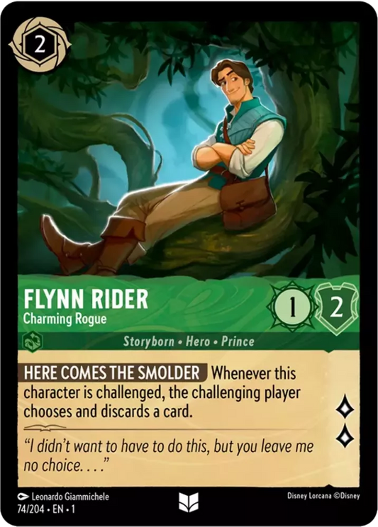 Lorcana The First Chapter 074/204 Flynn Rider Charming Rogue Foil