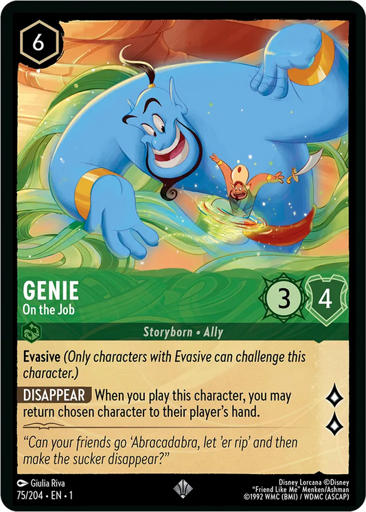 Lorcana The First Chapter 075/204 Genie On the Job Foil