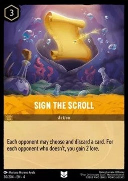 Lorcana Ursula's Return 030/204 Sign the Scroll Foil