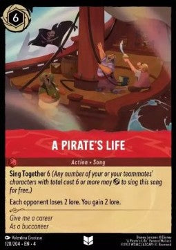 Lorcana Ursula's Return 128/204 A Pirate's Life Foil