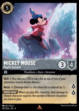 Lorcana Ursula's Return 187/204 Mickey Mouse Playful Sorcerer