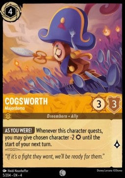 Lorcana Ursula's Return 005/204 Cogsworth Majordomo Foil