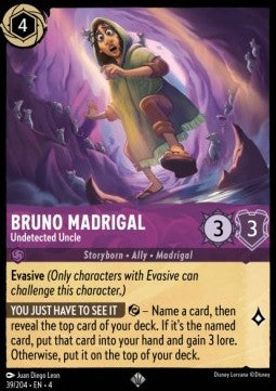 Lorcana Ursula's Return 039/204 Bruno Madrigal Undetected Uncle Foil
