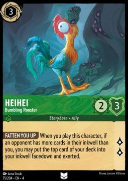 Lorcana Ursula's Return 075/204 Heihei Bumbling Rooster Foil