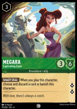 Lorcana Ursula's Return 079/204 Megara Captivating Cynic Foil