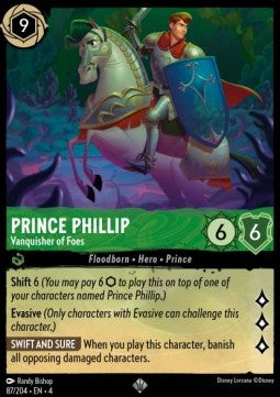 Lorcana Ursula's Return 087/204 Prince Phillip Vanquisher of Foes Foil