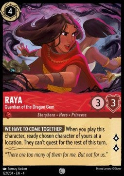 Lorcana Ursula's Return 122/204 Raya Guardian of the Dragon Gem