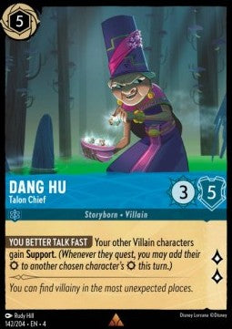 Lorcana Ursula's Return 142/204 Dang Hu Talon Chief Foil