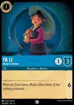 Lorcana Ursula's Return 143/204 Fa Li Mulan's Mother