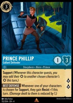 Lorcana Ursula's Return 152/204 Prince Phillip Gallant Defender Foil