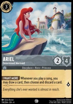 Lorcana Ursula's Return 174/204 Ariel Determined Mermaid Foil