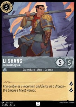 Lorcana Ursula's Return 182/204 Li Shang Imperial Captain Foil