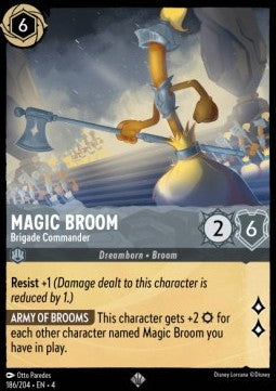 Lorcana Ursula's Return 186/204 Magic Broom Brigade Commander Foil