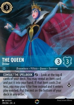 Lorcana Ursula's Return 218/204 The Queen Diviner Enchanted Rare