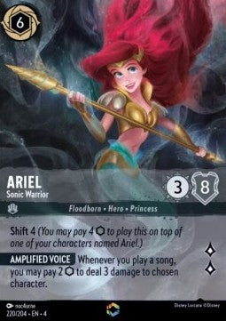 Lorcana Ursula's Return 220/204 Ariel Sonic Warrior Enchanted Rare