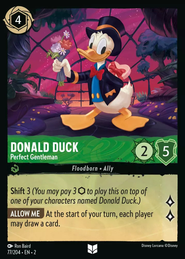 Lorcana Rise of the Floodborn 077/204 Donald Duck Perfect Gentleman