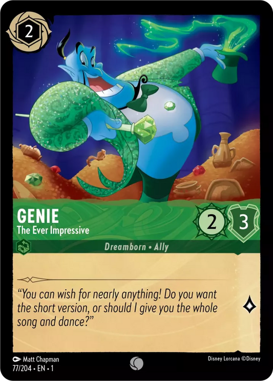 Lorcana The First Chapter 077/204 Genie The Ever Impressive Foil