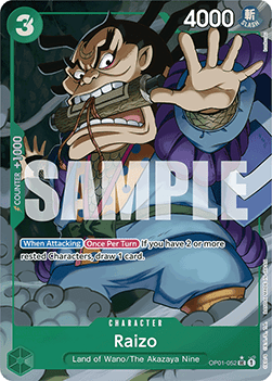 OPTCG The Best PRB01-OP01-052 Raizo Extended Art