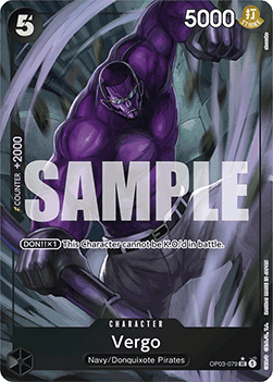 OPTCG The Best PRB01-OP03-079 Vergo Extended Art