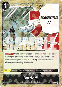 OPTCG The Best PRB01-OP04-095 Barrier!! Jolly Roger