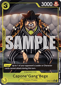 OPTCG The Best PRB01-OP04-100 Capone"Gang"Bege Alternate Art