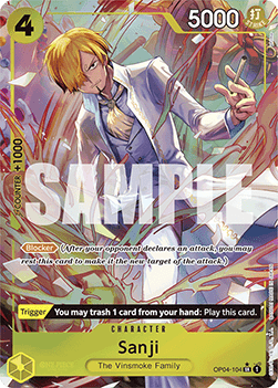 OPTCG The Best PRB01-OP04-104 Sanji (SR) Alternate Art