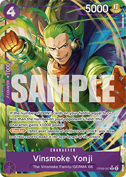 OPTCG The Best PRB01-OP06-067 Vinsmoke Yonji Alternate Art