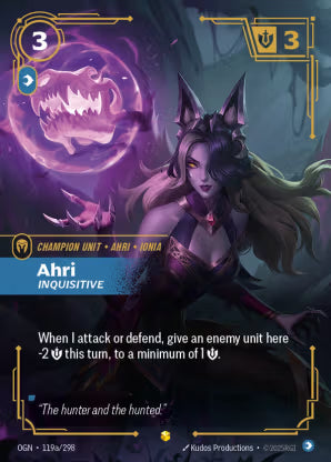 Riftbound Origins 119a/298 Ahri Inquisitive (Showcase)