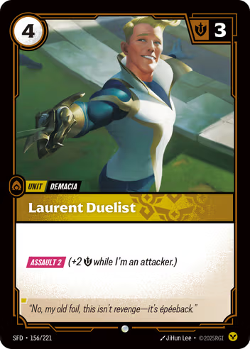 Riftbound Spiritforged 156/221 Laurent Duelist Foil