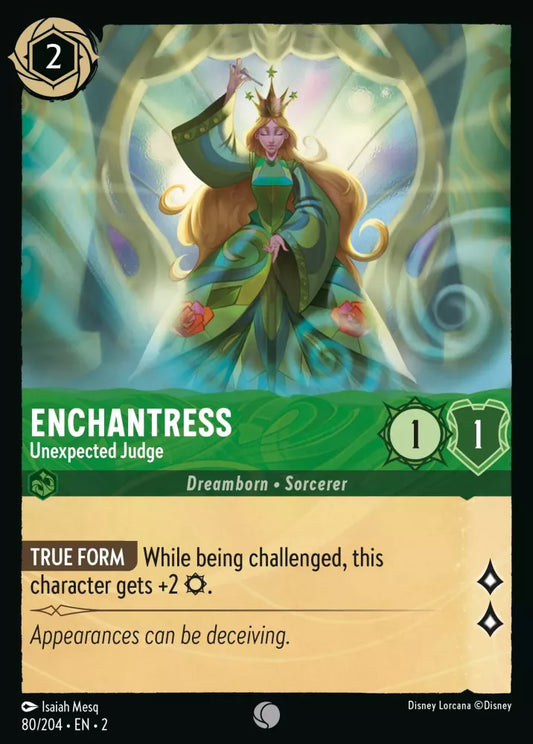 Lorcana Rise of the Floodborn 080/204 Enchantress Unexpected Judge Foil