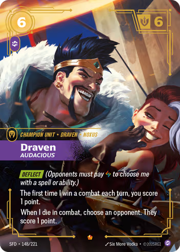 Riftbound Spiritforged 148/221 Draven Audacious
