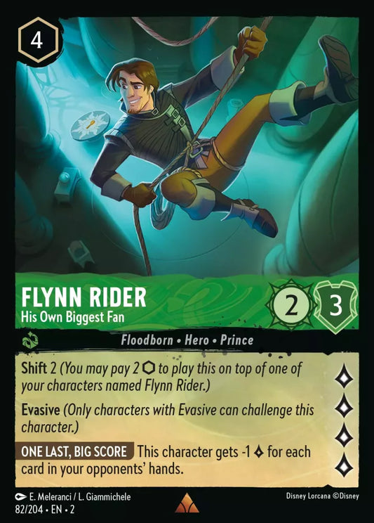 Lorcana Rise of the Floodborn 082/204 Flynn Rider His Own Biggest Fan Foil