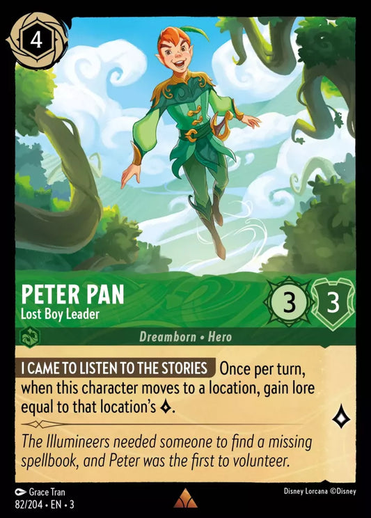 Lorcana Into the Inklands 082/204 Peter Pan Lost Boy Leader