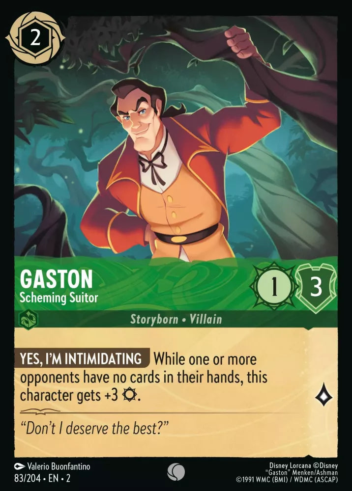 Lorcana Rise of the Floodborn 083/204 Gaston Scheming Suitor