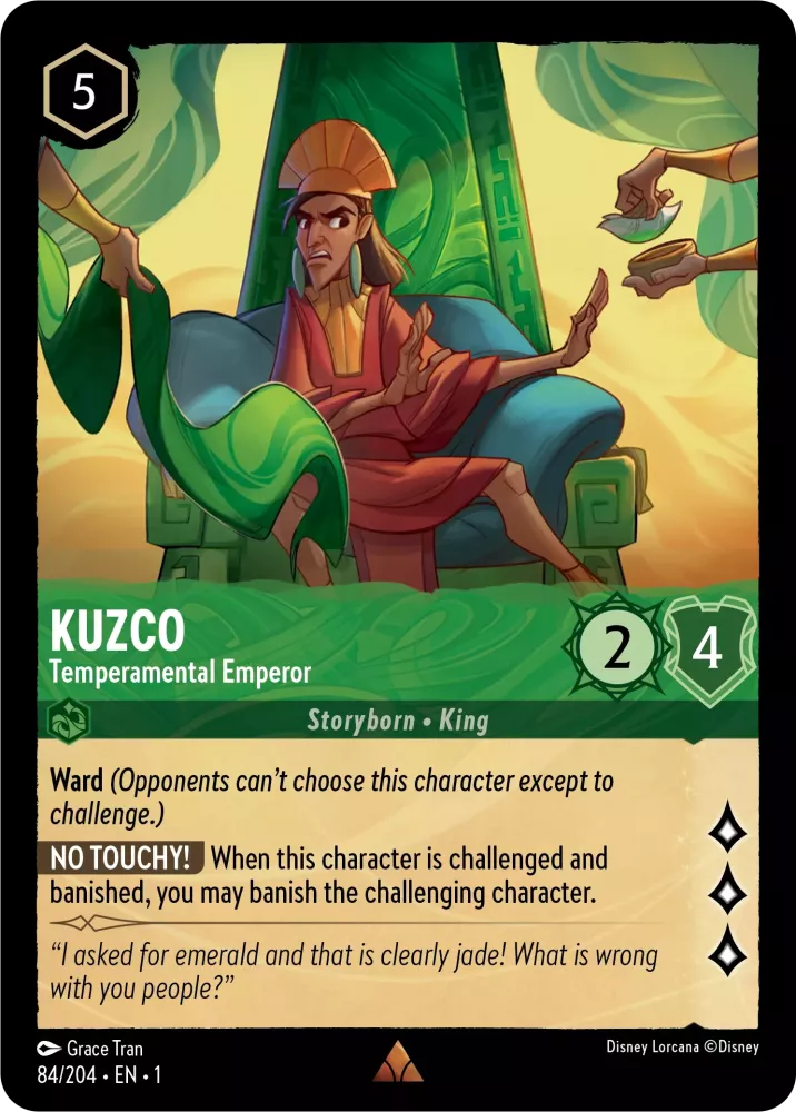 Lorcana The First Chapter 084/204 Kuzco Temperamental Emperor Foil