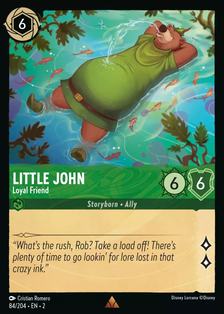 Lorcana Rise of the Floodborn 084/204 Little John Loyal Friend Foil