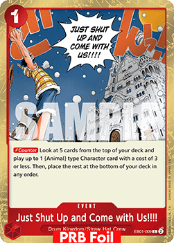 OPTCG The Best Vol.2 PRB02-EB01-009 Just Shut Up and Come With Us!!!! PRB Foil