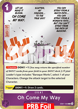 OPTCG The Best Vol.2 PRB02-EB01-038 Oh Come My Way PRB Foil