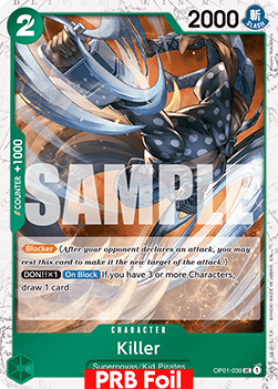 OPTCG The Best Vol.2 PRB02-OP01-039 Killer PRB Foil