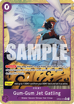 OPTCG The Best Vol.2 PRB02-OP03-072 Gum-Gum Jet Gatling Alternate Art