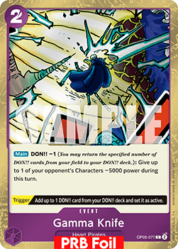 OPTCG The Best Vol.2 PRB02-OP05-077 Gamma Knife PRB Foil