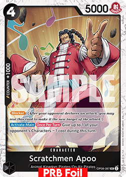 OPTCG The Best Vol.2 PRB02-OP08-087 Scratchmen Apoo PRB Foil