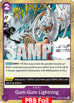 OPTCG The Best Vol.2 PRB02-OP09-077 Gum-Gum Lightning PRB Foil