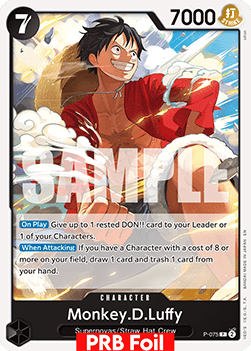 OPTCG The Best Vol.2 PRB02-P-075 Monkey.D.Luffy PRB Foil