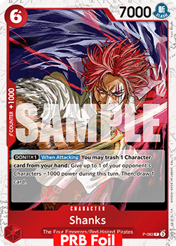 OPTCG The Best Vol.2 PRB02-P-083 Shanks PRB Foil