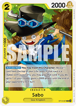 OPTCG The Best Vol.2 PRB02-ST13-007 Sabo (Non Foil)