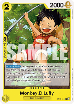 OPTCG The Best Vol.2 PRB02-ST13-014 Monkey.D.Luffy (Non Foil)