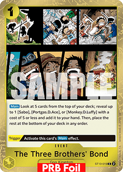 OPTCG The Best Vol.2 PRB02-ST13-019 The Three Brothers' Bond PRB Foil